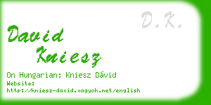 david kniesz business card