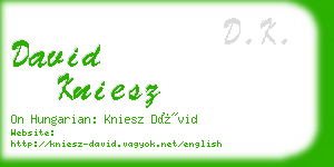 david kniesz business card